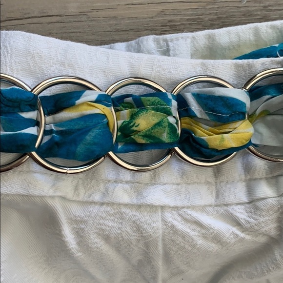 Women's CR Sportswear Capri Pants With Floral Cloth Chain Tie Belt Size 10 - Picture 8 of 12